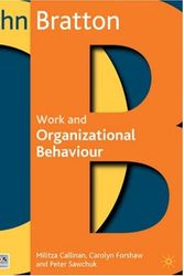 Cover Art for 9781403911148, Work and Organizational Behaviour by John Bratton