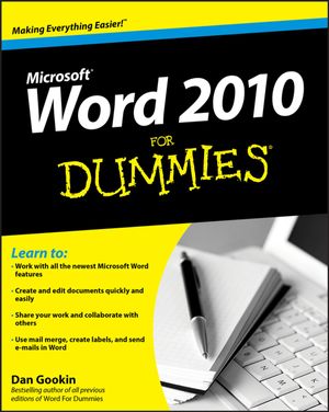 Cover Art for 9780470770009, Word 2010 For Dummies by Dan Gookin