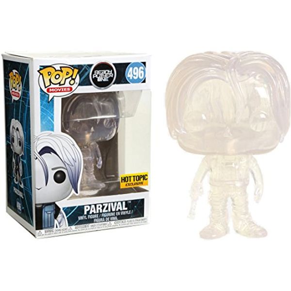 Cover Art for 9899999435617, Funko Parzival [Clear] (Hot Topic Exclusive) POP! Movies x Ready Player One Vinyl Figure + 1 Classic Sci-fi & Horror Movies Trading Card Bundle [#496] by FunKo