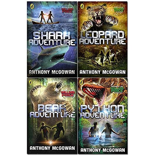 Cover Art for 9789369754403, anthony mcgowan willard price collection 4 books set (shark adventure, leopard adventure, bear adventure, python adventure) by Anthony McGowan