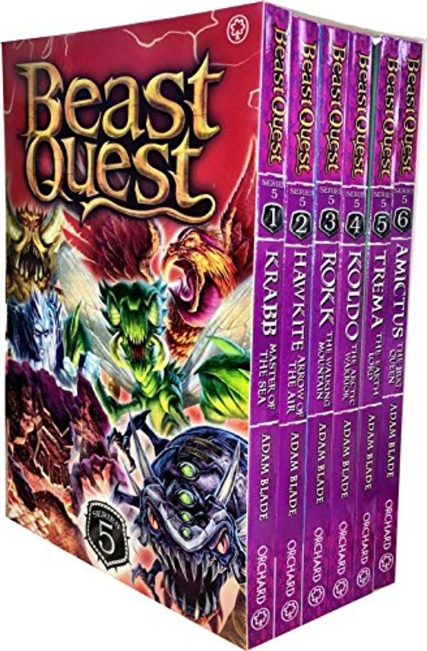 Cover Art for 9781408348109, Beast Quest Series 5 The Shade of Death 6 Books Collection Box Set by Adam Blade (Krabb Master of the Sea, Hawkite Arrow of the Air, Rokk The Walking Mountain, Koldo The Arctic Warrior, Trema The Earth Lord and Amictus The Bug Queen) by Adam Blade