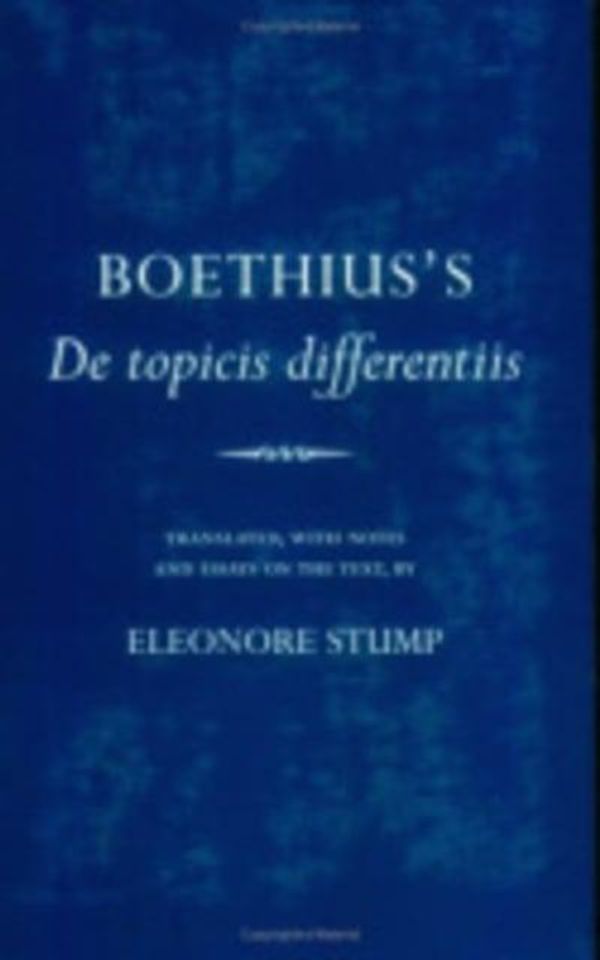 Cover Art for 9780801489334, Boethius's "De Topicis Differentiis" by Boethius