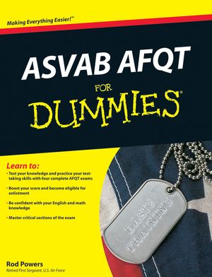 Cover Art for 9780470600009, Asvab Afqt for Dummies by Rod Powers