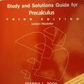 Cover Art for 9780669283129, Precalculus: Study and Solutions Guide to 3r.e by Ron Larson