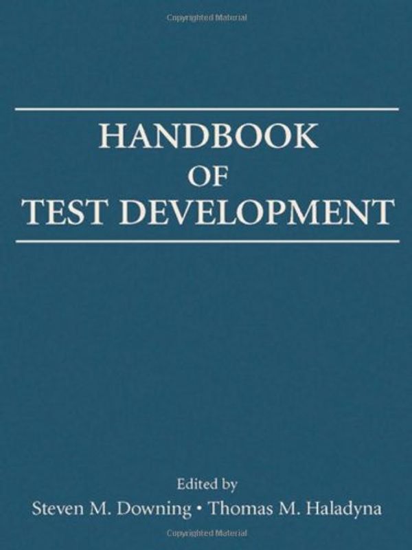 Cover Art for 9780805852646, Handbook of Test Development by Steven M. Downing