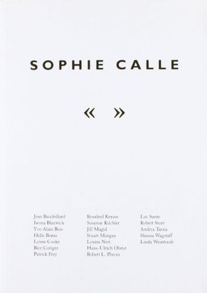 Cover Art for 9780854881765, Sophie Calle: The Reader by Sophie Calle