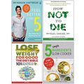 Cover Art for 9789123950881, Feel Better In 5, How Not To Die, The Diet Bible, 5 Simple Ingredients Slow Cooker 4 Books Collection Set by Dr. Rangan Chatterjee, Michael Greger, Gene Stone, Iota