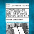 Cover Art for 9781240003617, Commentaries on the Laws of England by William Blackstone