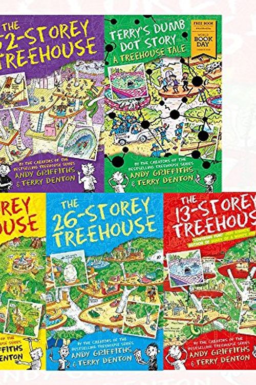 Cover Art for 9789123656264, andy griffiths the treehouse books series 5 books collection set - (terry's dumb dot story: a treehouse tale (world book day 2018),the 13-storey treehouse,the 26-storey treehouse,the 39-storey treehouse,the 52-storey treehouse) by Unknown