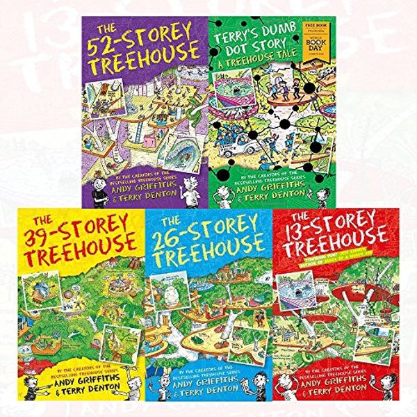 Cover Art for 9789123656264, andy griffiths the treehouse books series 5 books collection set - (terry's dumb dot story: a treehouse tale (world book day 2018),the 13-storey treehouse,the 26-storey treehouse,the 39-storey treehouse,the 52-storey treehouse) by Unknown