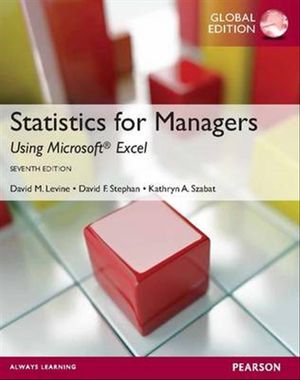 Cover Art for 9780273787112, Statistics for Managers Using MS Excel by David M. Levine