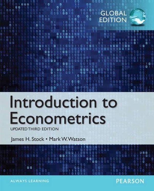 Cover Art for B011T6W4XY, Introduction to Econometrics, Update, Global Edtion by H. Stock (author), Mark, W. Watson (author) James(2014-09-09) by H. Stock (author), Mark, W. Watson (author) James