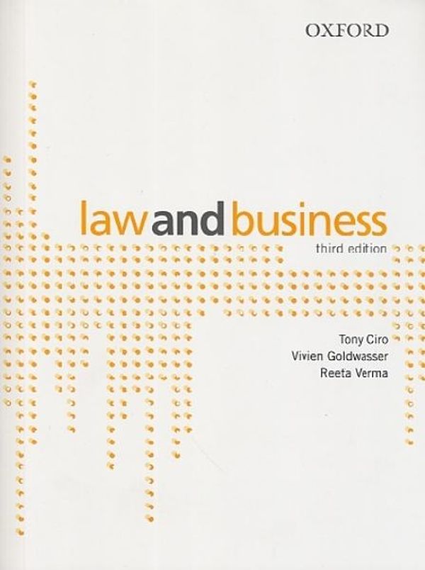 Cover Art for 9780195568059, Law and Business by Ciro, Goldwasser, Verma