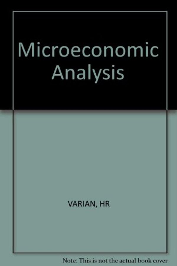 Cover Art for 9780393090369, Microeconomic Analysis by Hal R. Varian