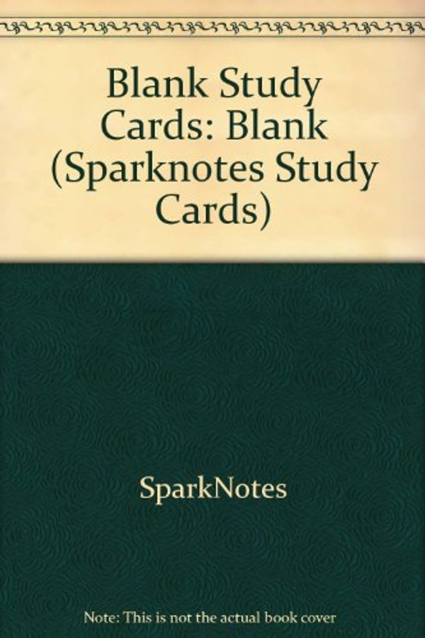 Cover Art for 9781411400948, Blank Study Cards (SparkNotes Study Cards) by SparkNotes Editors
