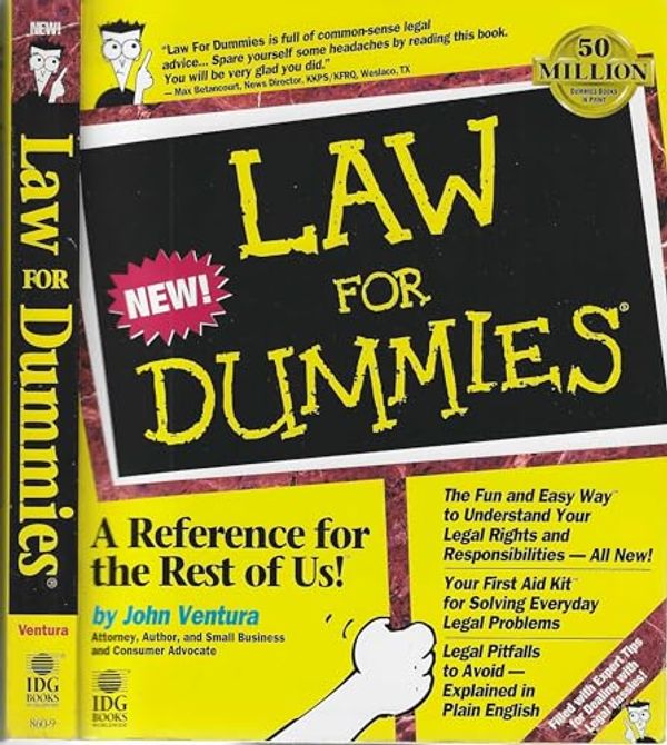 Cover Art for 9781568848600, Law For Dummies by John Ventura
