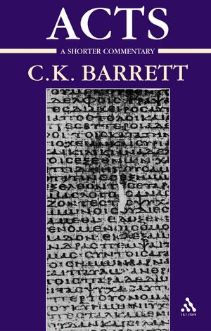 Cover Art for 9780567088178, The Acts of the Apostles by C. K. Barrett