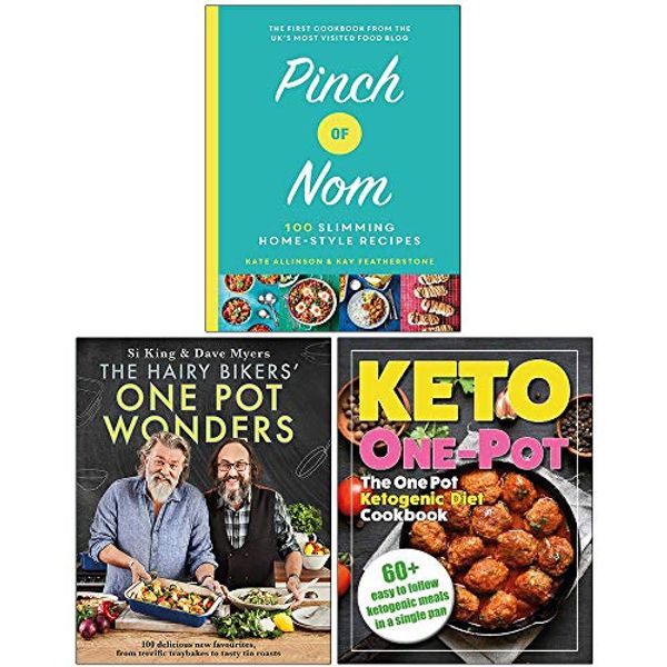 Cover Art for 9789123937585, Pinch of Nom [Hardcover], The Hairy Bikers One Pot Wonders [Hardcover], The One Pot Ketogenic Diet Cookbook 3 Books Collection Set by Kay Featherstone, Kate Allinson, Hairy Bikers, Iota