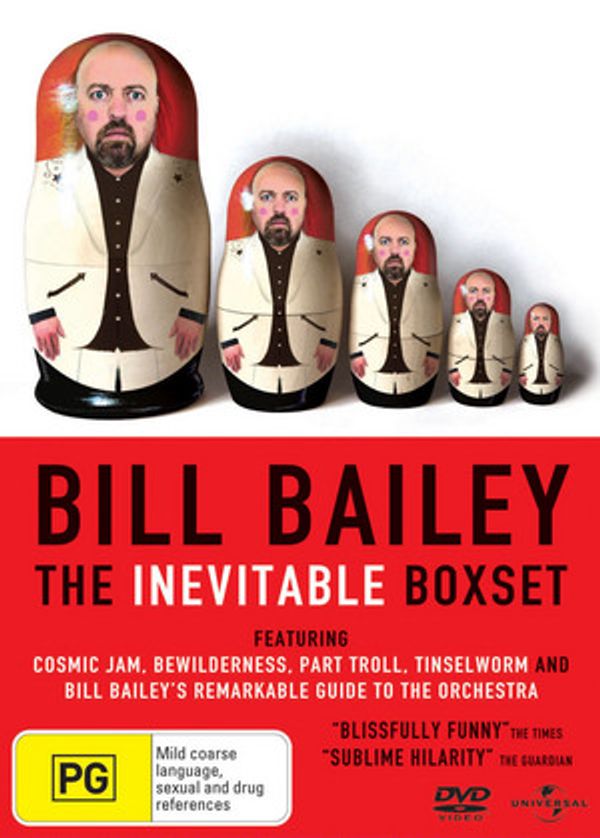 Cover Art for 5050582796445, Bill Bailey: The Inevitable Box Set (Bewilderness / Cosmic Jam / Remarkable Guide to the Orchestra / Tinselworm) by Unknown