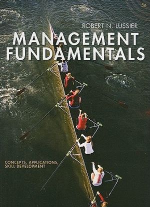 Cover Art for 9781111577520, Management Fundamentals: Concepts, Applications, Skill Development by Robert N. Lussier