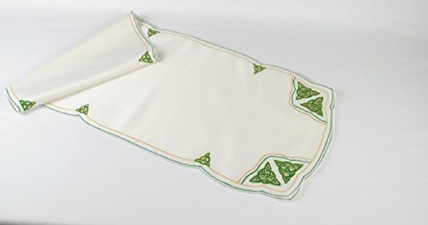 Cover Art for 0696736486463, Table Runner in a Green Celtic Eternity Knot Design. Beautifully embroidered table linen designed by Beverley Gallagher, to grace your dining table at Christmas, Hogmanay, St Patrick's Day, Mother's Day, Easter, Thanksgiving, or to dress t .. by 