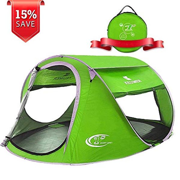 Cover Art for 0713831258136, ZOMAKE Pop Up Tent 4 Person, Beach Tent Sun Shelter for Baby with UV Protection - Automatic and Instant Setup Tent for Family (Green) by 