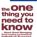 Cover Art for 9781416502968, The One Thing You Need to Know by Marcus Buckingham