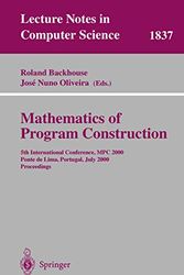 Cover Art for 9783540677277, Mathematics of Program Construction by Roland C. Backhouse