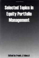 Cover Art for 9781883249373, Selected Topics in Equity Portfolio Management (Frank J. Fabozzi Series) by Frank J. Fabozzi