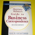 Cover Art for 9780877792314, Merriam-Webster's Guide to Business Correspondence by Merriam-Webster