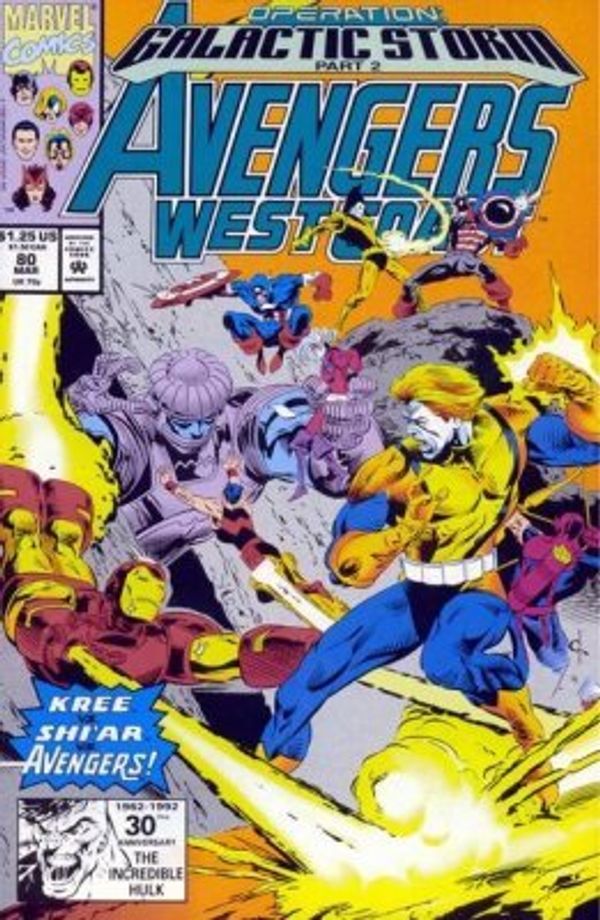 Cover Art for B00A3UME2E, Avengers West Coast Issue 80 (March 1992 Volume 2) [Comic] by Roy & Dann Thomas by Dann Thomas, Roy Thomas
