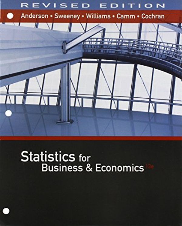 Cover Art for 9781337895521, Statistics for Business & Economics + Cengagenow With Xlstat, 1 Term 6 Months Printed Access Card for Statistics for Business & Economics, 13th Ed. by David R. Anderson, Dennis J. Sweeney, Thomas A. Williams, Jeffrey D. Camm, James J. Cochran