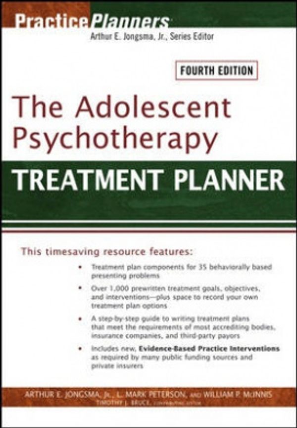 Cover Art for 9780471785392, The Adolescent Psychotherapy Treatment Planner by Jongsma Jr., Arthur E., L. Mark Peterson, William P. McInnis