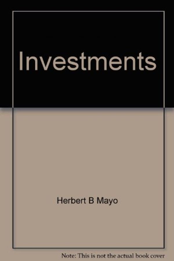 Cover Art for 9780030688997, Investments by Mayo, Herbert B