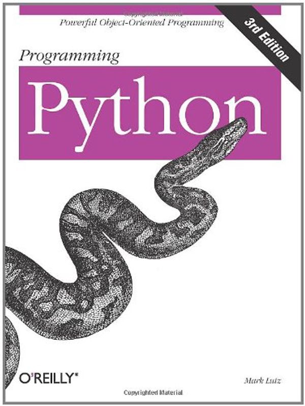 Cover Art for 9780596009250, Programming Python by Mark Lutz