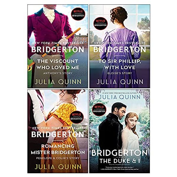 Cover Art for 9789124136314, Julia Quinn Bridgerton Family Series 4 Collection Books Set (Romancing Mr Bridgerton, The Viscount Who Loved Me, The Duke and I, To Sir Phillip, With Love) by Julia Quinn