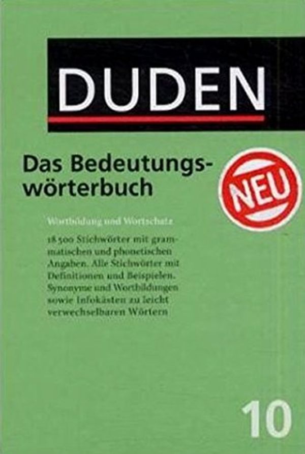 Cover Art for 9783411041039, Das Bedeutungsworterbuch by Dudenredaktion