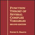 Cover Art for 9780821827246, Function Theory of Several Complex Variables by Steven G. Krantz