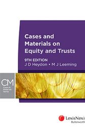 Cover Art for 9780409348552, Cases and Materials on Equity and Trusts by Heydon &. Leeming