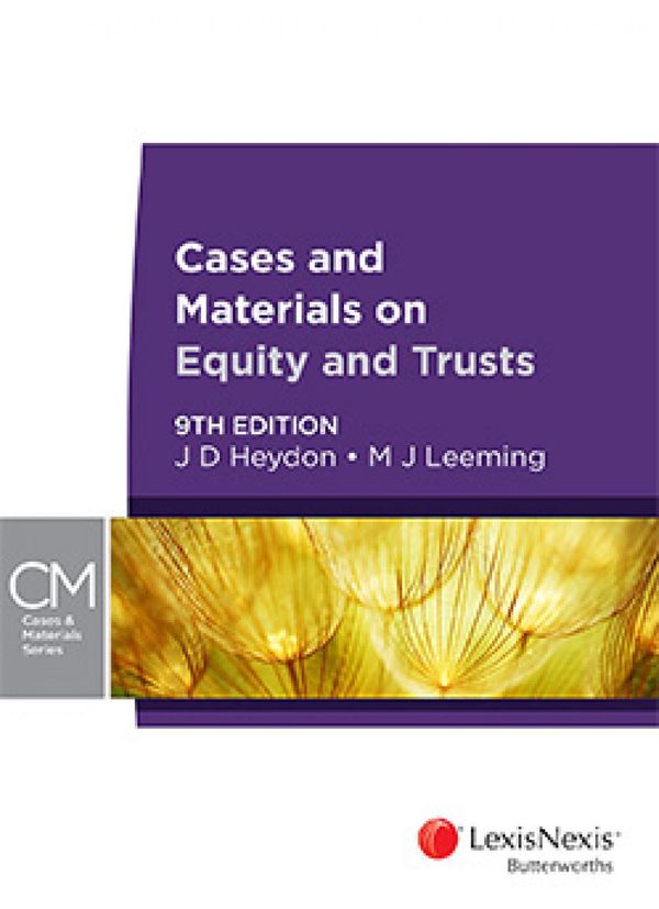 Cover Art for 9780409348552, Cases and Materials on Equity and Trusts by Heydon &. Leeming