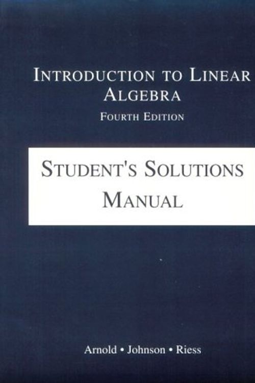 Cover Art for 9780201442762, Students Solution Manual by Lee W. Johnson