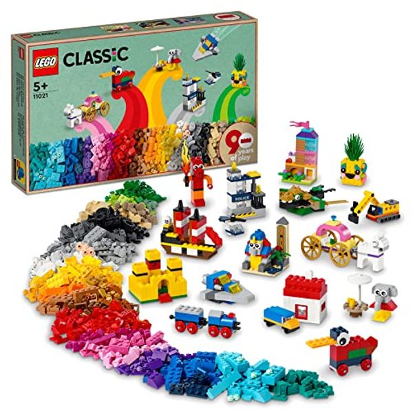 Cover Art for 5702017189192, LEGO 11021 Classic 90 Years of Play Building Set, Bricks Box with 15 Mini Build Toys of Iconic Models, Collectible Set with Toy Castle and Train by 