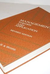 Cover Art for 9780256033649, Management: Theory and Application (The Irwin series in management and the behavioral sciences) by Leslie W. Rue