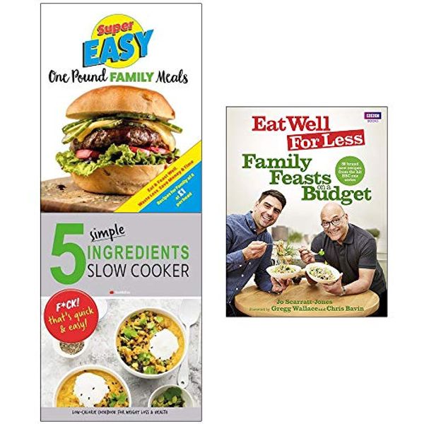 Cover Art for 9789123740819, Eat well for less family feasts on a budget, super easy one pound family meals, 5 simple ingredients slow cooker 3 books collection set by Jo Scarratt-Jones, CookNation