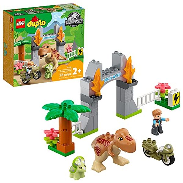 Cover Art for 0673419338196, LEGO DUPLO Jurassic World T. rex and Triceratops Dinosaur Breakout 10939 Building Toy Gift for Young Dinosaur Fans; New 2021 (36 Pieces) by Unknown