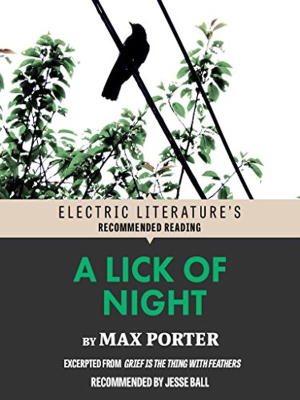 Cover Art for B01GIT4PMU, A Lick of Night: Excerpted from Grief is the Thing With Feathers (Electric Literature's Recommended Reading) by Max Porter