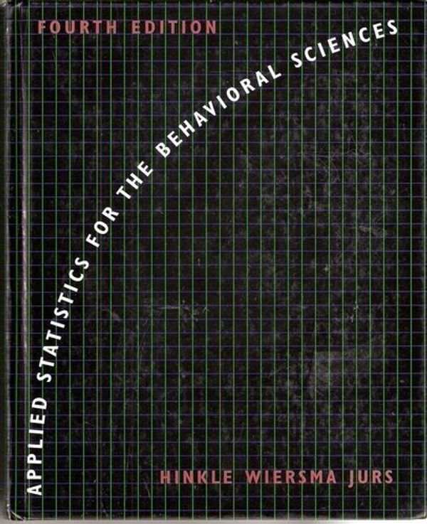 Cover Art for 9780395874110, Applied Statistics for the Behavioural Sciences by Jurs