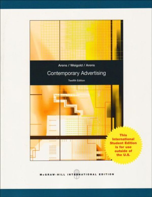 Cover Art for 9780071284790, Contemporary Advertising by William F Arens