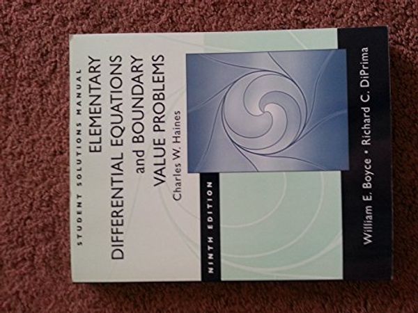 Cover Art for 9780470383353, Elementary Differential Equations and Boundary Value Problems by William E. Boyce, Richard C. DiPrima