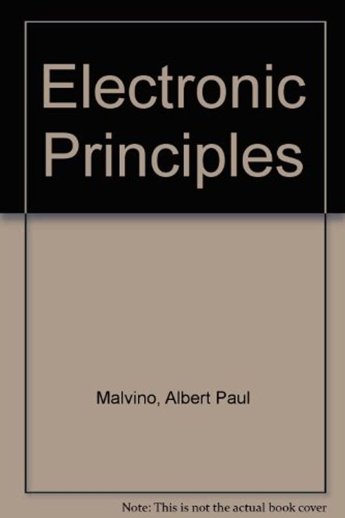 Cover Art for 9780071002226, Electronic Principles by Albert Paul Malvino